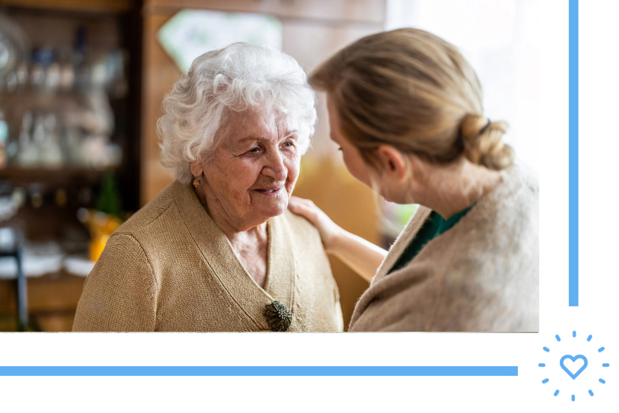 caretaker and elder woman newton ma